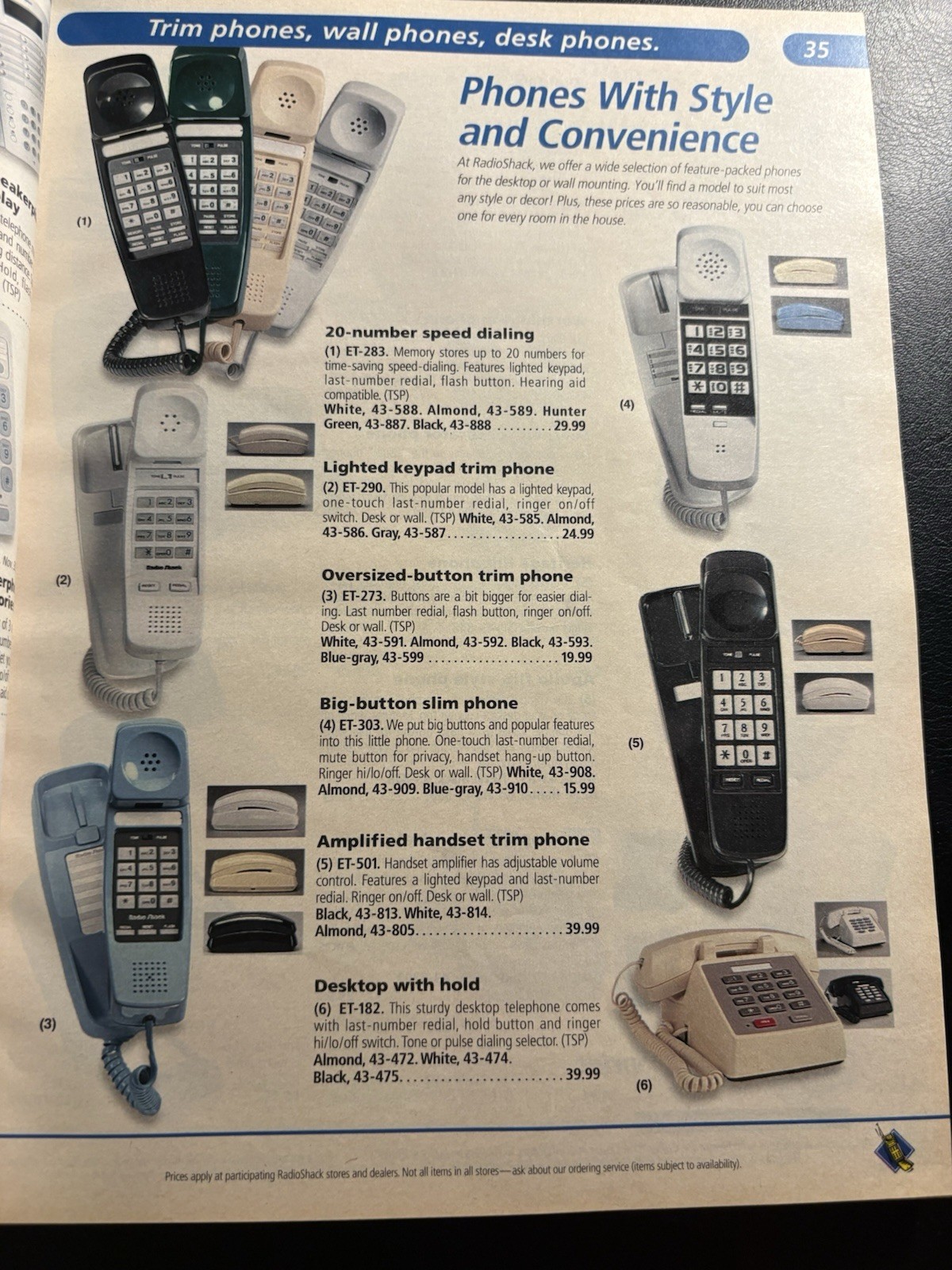 1998 RadioShack Answers Catalog Sprint CB Phones Microphones Vintage Tech NC
