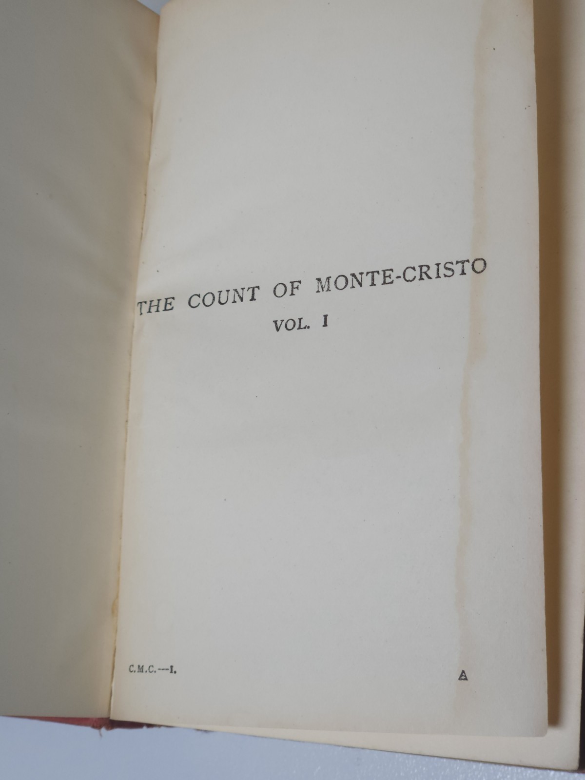 THE COUNT OF MONTE CRISTO VOL 1 & 2 BOOKs – ALEXANDRE DUMAS around 1910