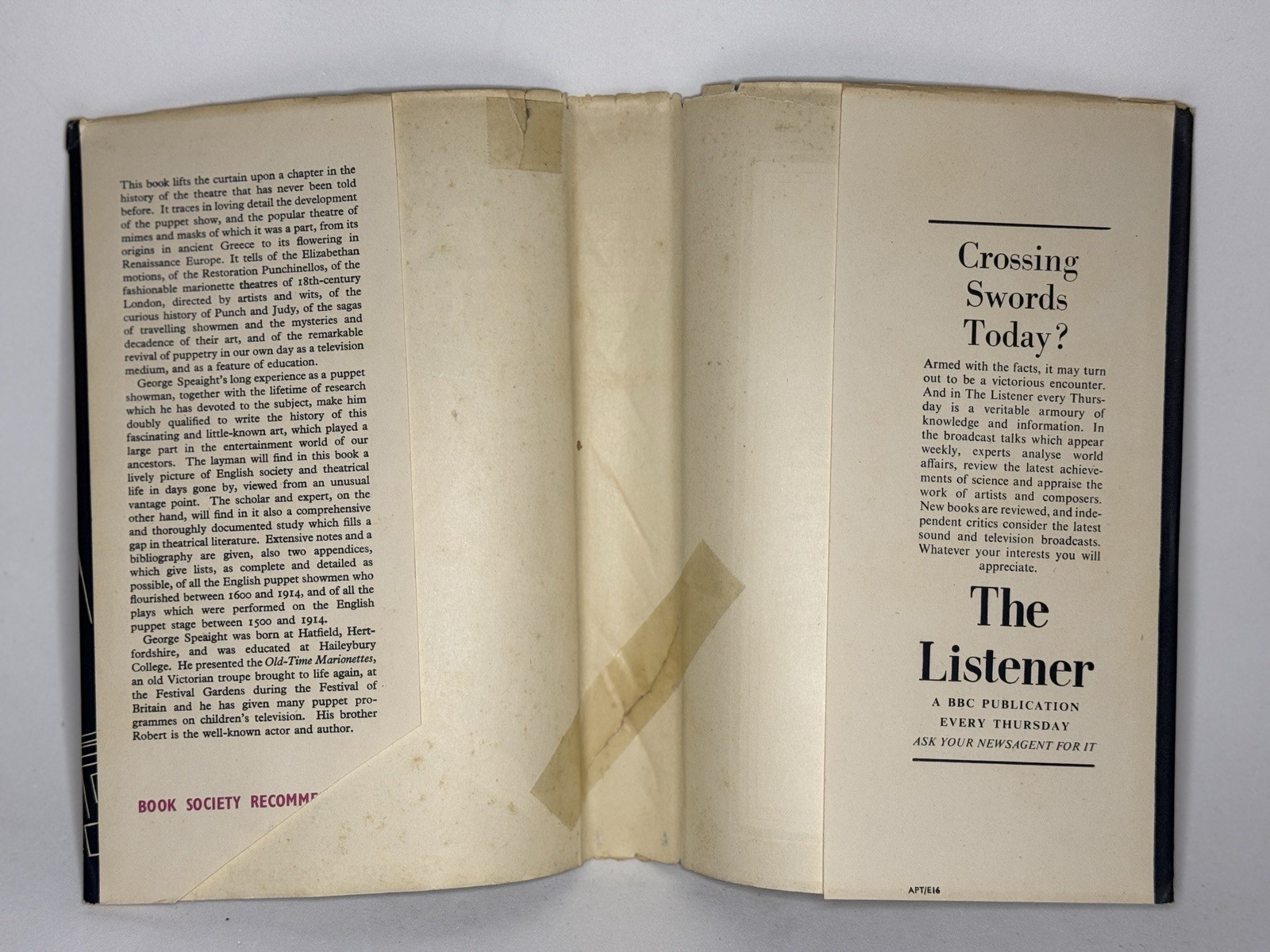 History of the English Puppet Theatre w/ Dust Jacket – George Speaight