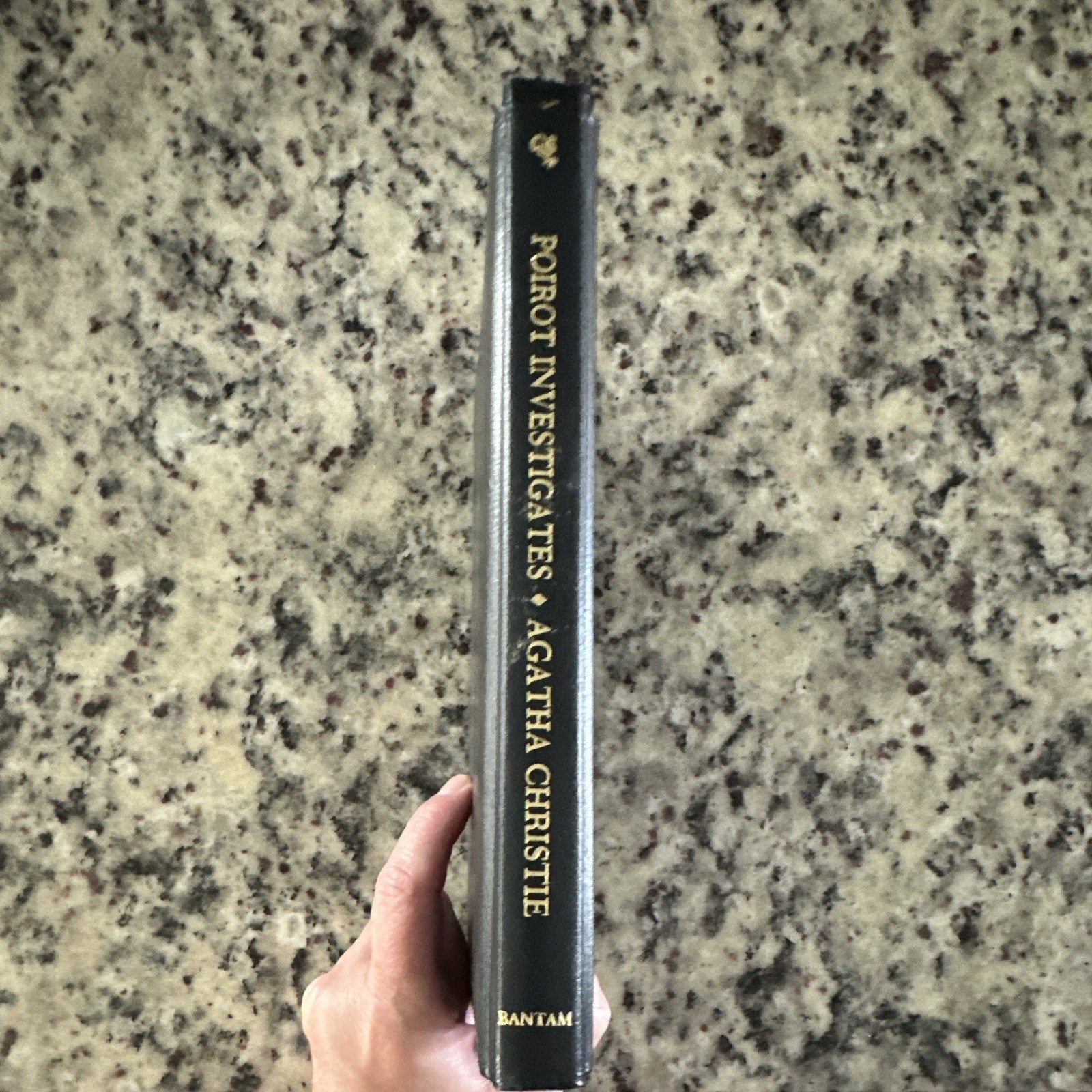 Agatha Christie Poirot Investigates HC Faux Leather, Bantam 1995 Mystery