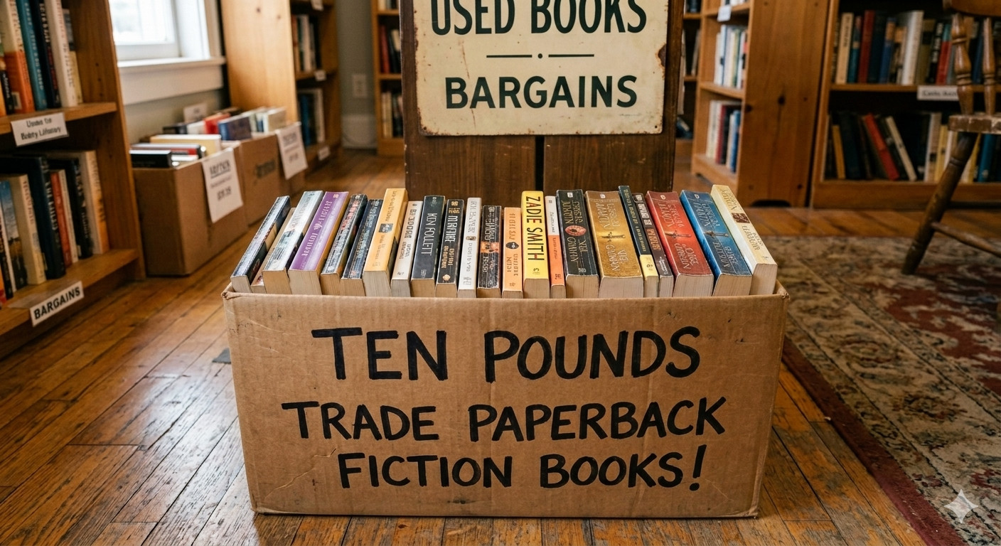 10 LB Box of Modern Trade Paperback Fiction Books! Wholesale Instant Collection