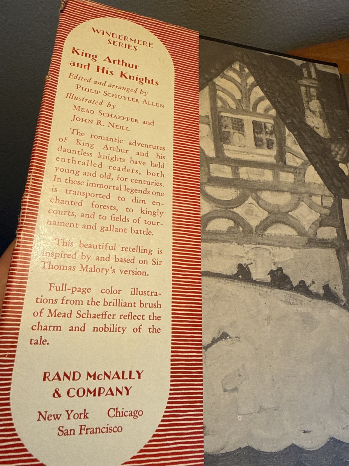King Arthur His Knights 1937 Rand McNally Allen Schaeffer Neill HC DJ
