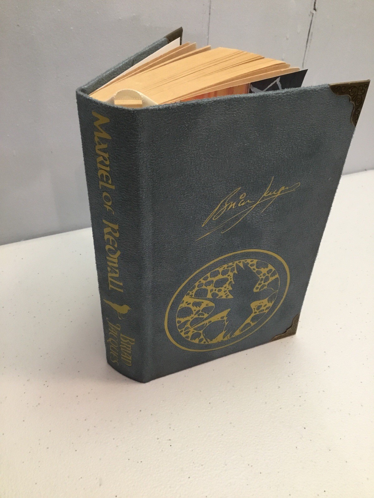 Brian Jacques, Redwall Series Books 1-5, Custom Bound in Suede, Mossflower