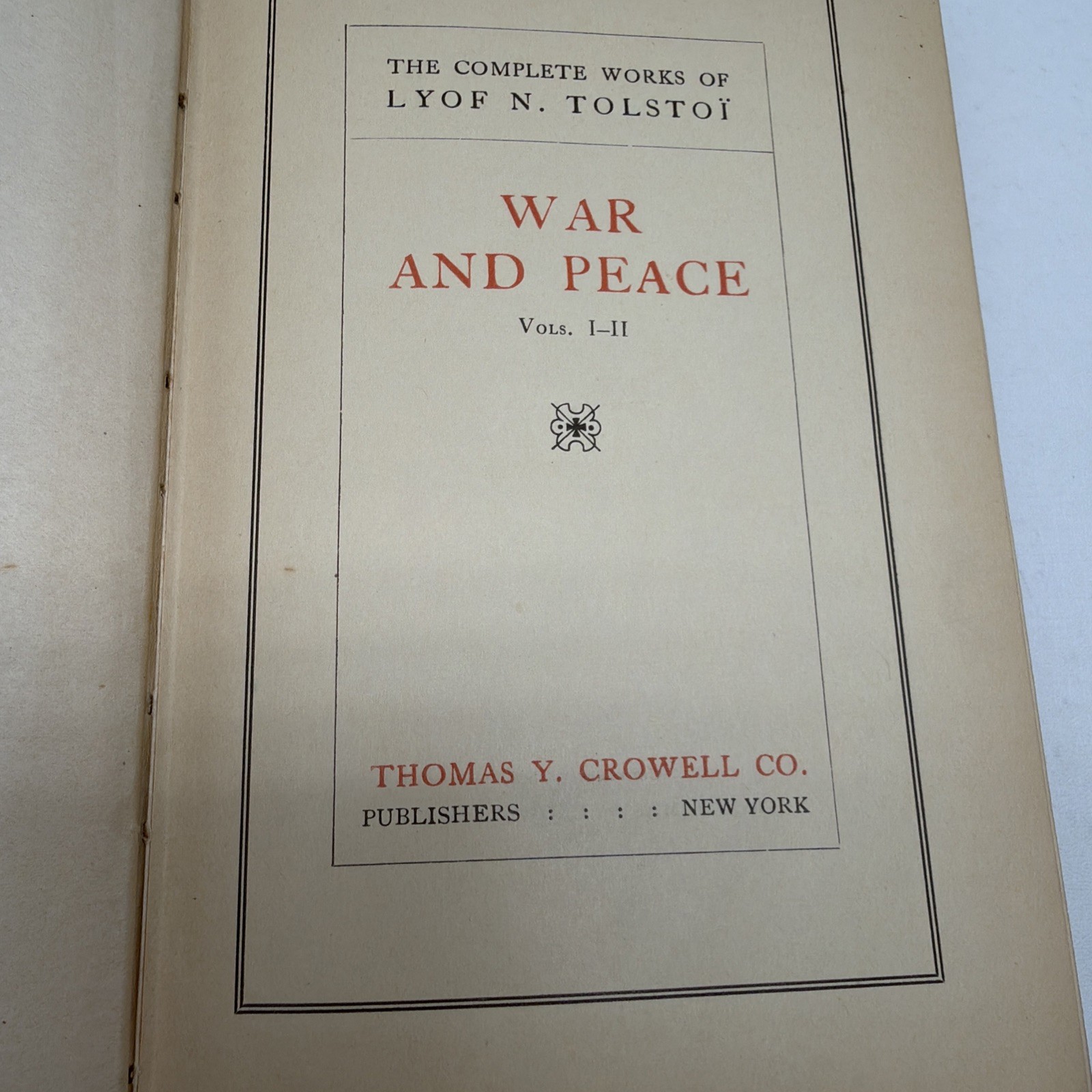 War and Peace Leo Tolstoy 1898 Vol I and Vol. III (Rare Books)