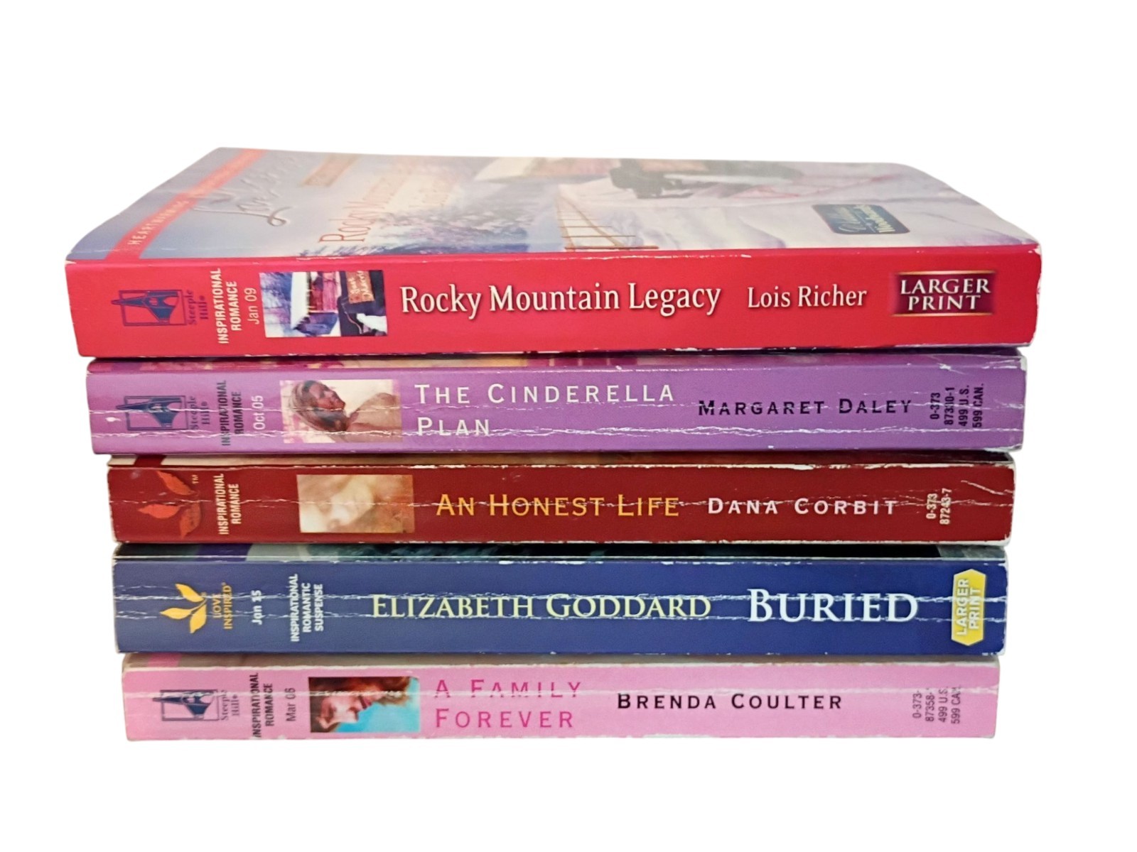 Lot of 5 Love Inspired Suspense Paperback Romance Books Inspirational Romance