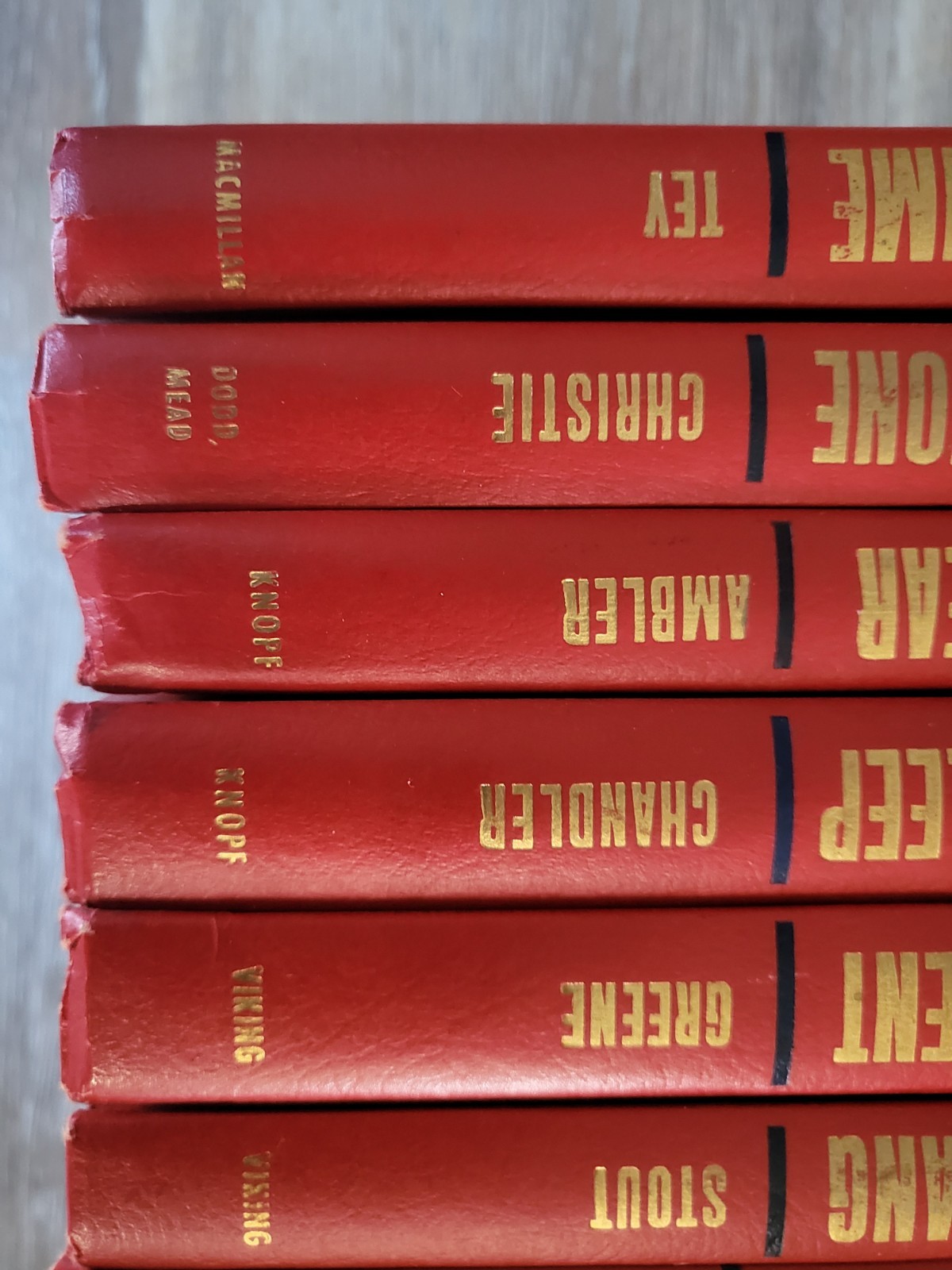 VTG Mystery Classics Hardcover Book Lot Maltese Falcon Big Sleep Agatha Christie