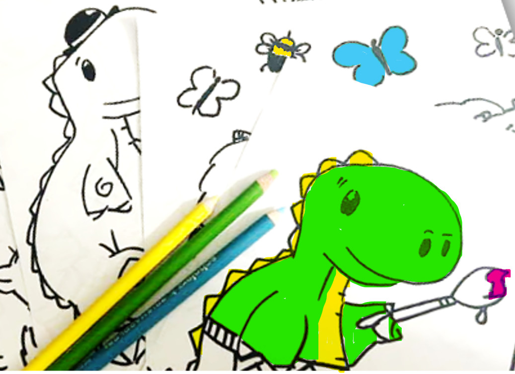 DIGITAL’26 Merrick M N O Child Dinosaur ACTIVITY color BOOK *PRINT REQ’D* 18pgs