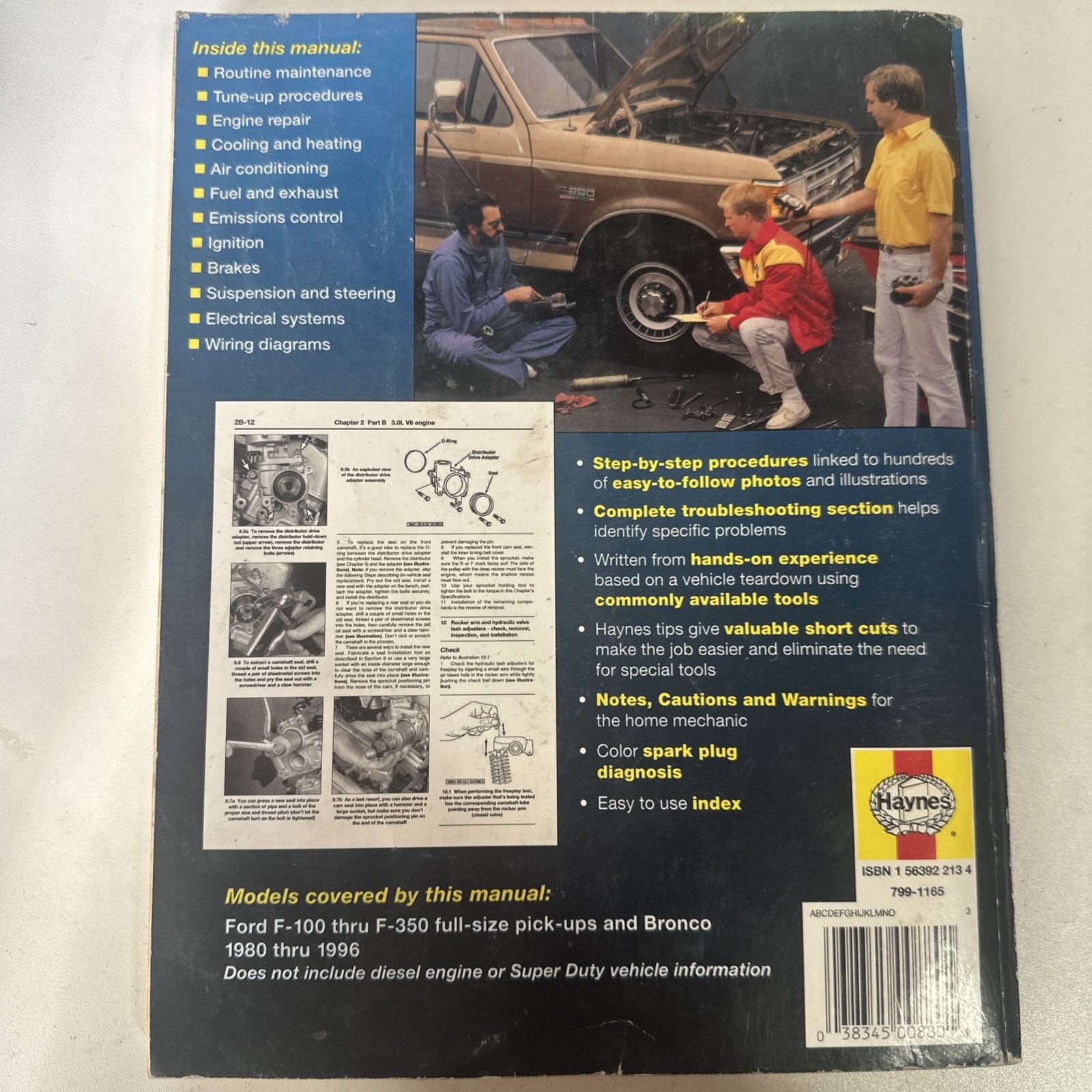 Haynes # 880 (36058)Ford Pick-Ups Bronco 1980 Thru 1996 Automotive Repair Manual