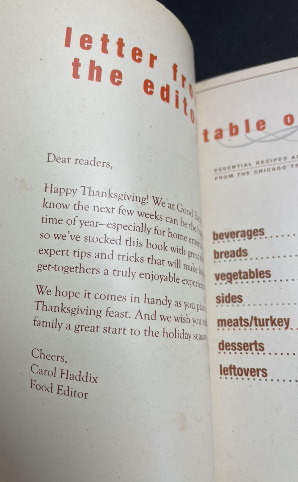 The Chicago Tribune Guide to Thanksgiving Cookbook 58 Pages Photos NOS