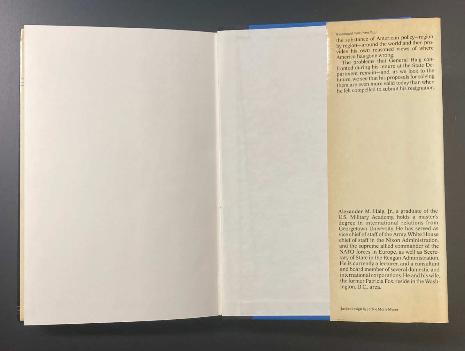 Caveat by Alexander M. Haig, Jr. 1984 SIGNED HC/DJ LIKE NEW