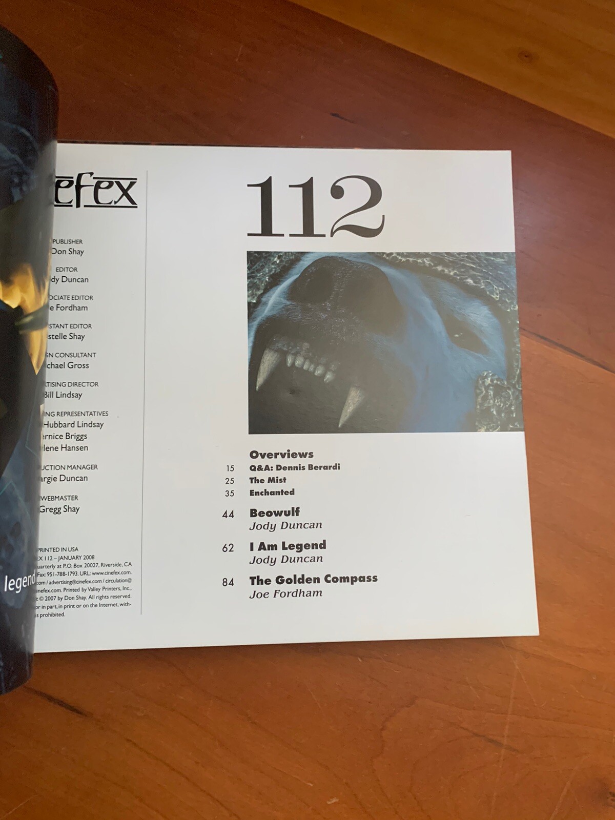 Cinefex – Beowulf – I Am Legend – Dragonheart – #66 #112