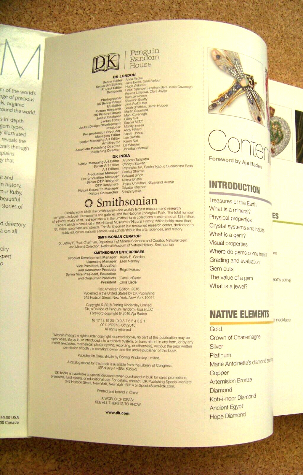 Smithsonian Gem 2016 1st Edition Hardback book 440 pages American Edition