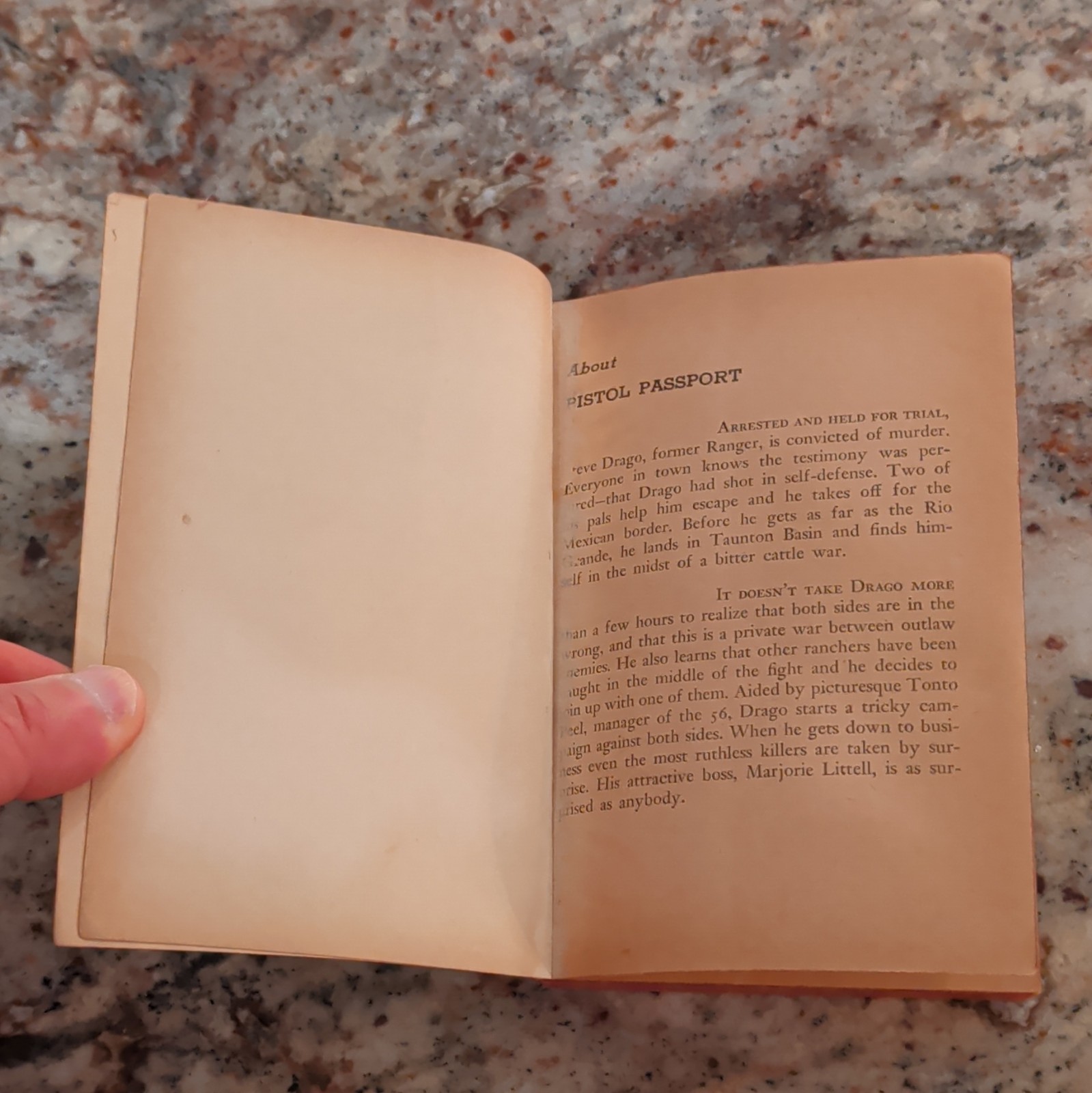 Pistol Passport by Eugene Cunningham (Vintage PB) – Bantam Books #77 (1947)