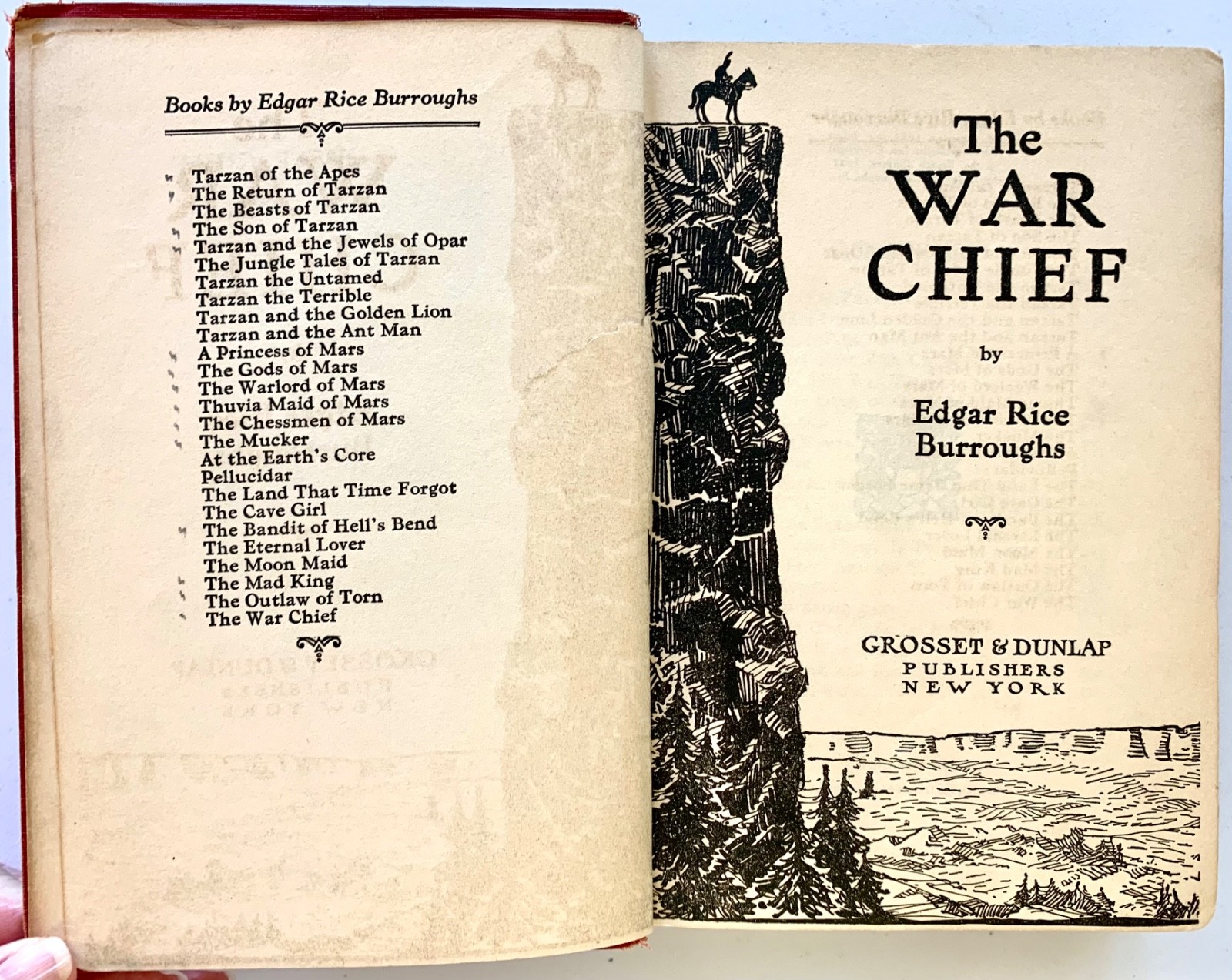 Two EDGAR RICE BURROUGHS Western Novels – Grosset & Dunlap 1st reprint editions