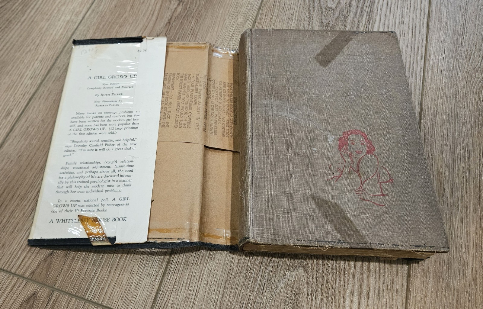 A Girl Grows Ruth Fedder Second Edition 1948 HC DJ Ex-Library Rare Dust Jacket