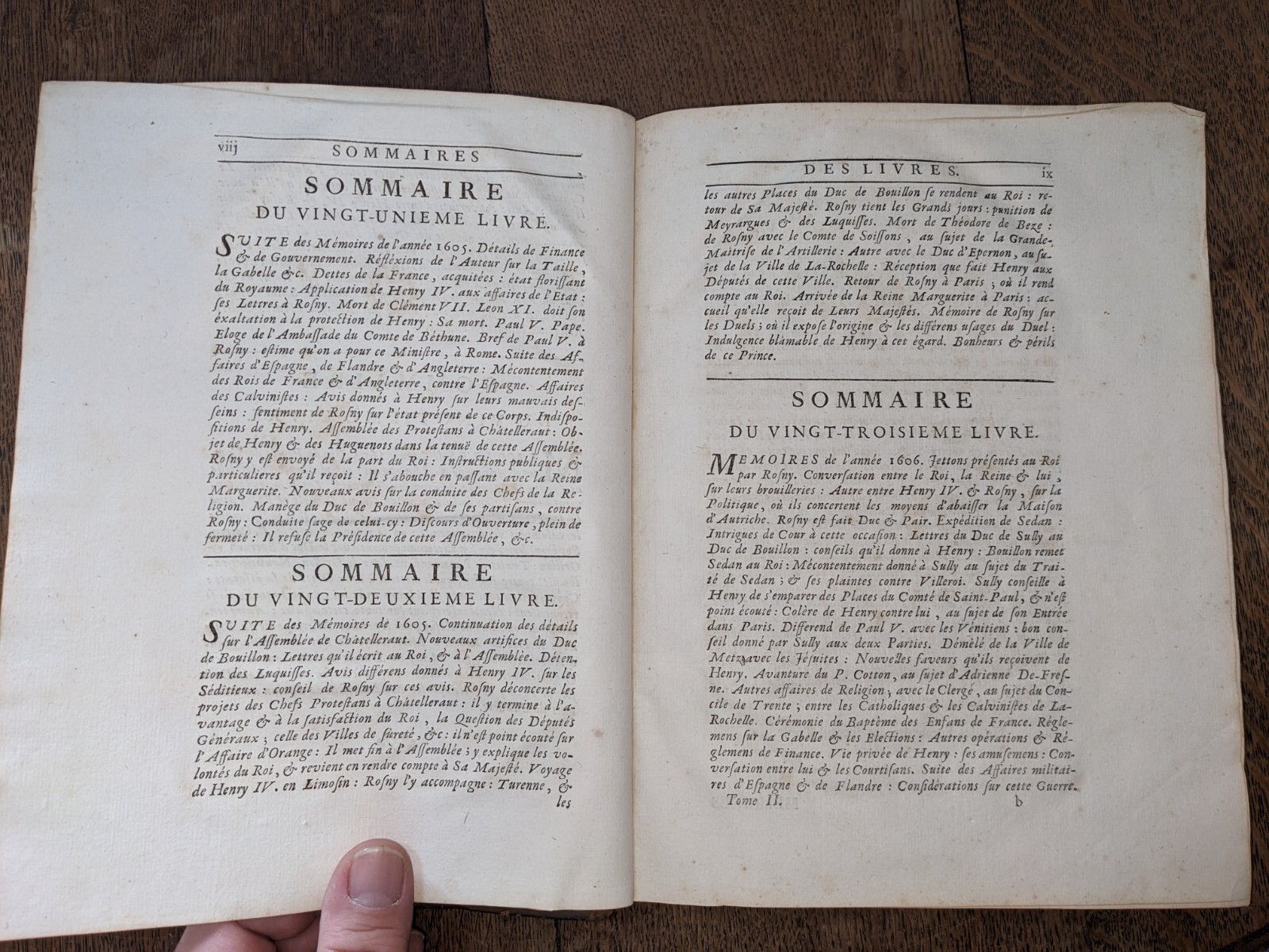 antique book-Mémoires de Maximilien de Béthune, Duc De Sully T 2 – 1747- in 4