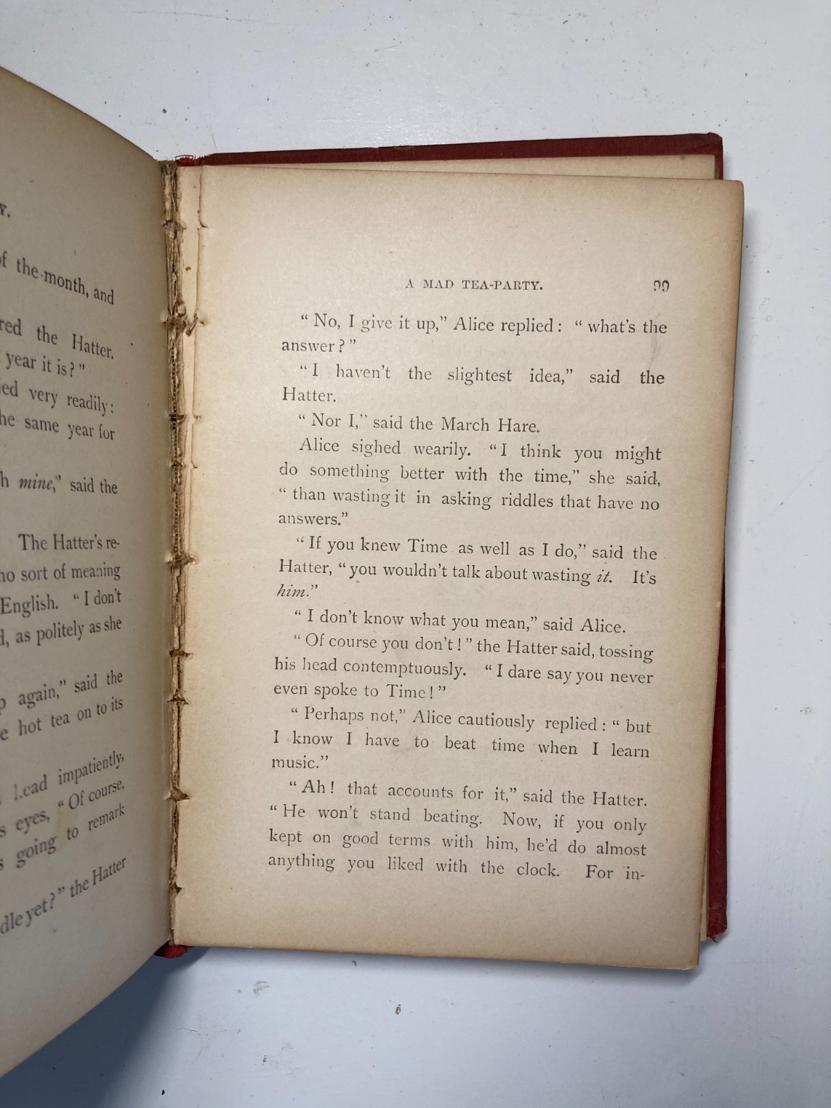 1890 Alice’s Adventures in Wonderland Worthington Red Cloth Tenniel Gilt Rare