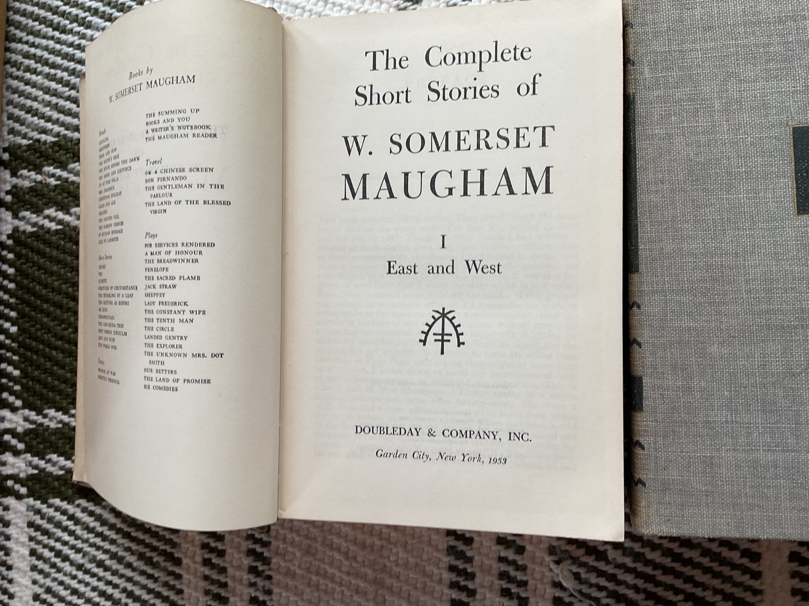 The Complete Short Stories of W. Somerset Maugham 1 & 2 HC No Slipcover 1953 VG+