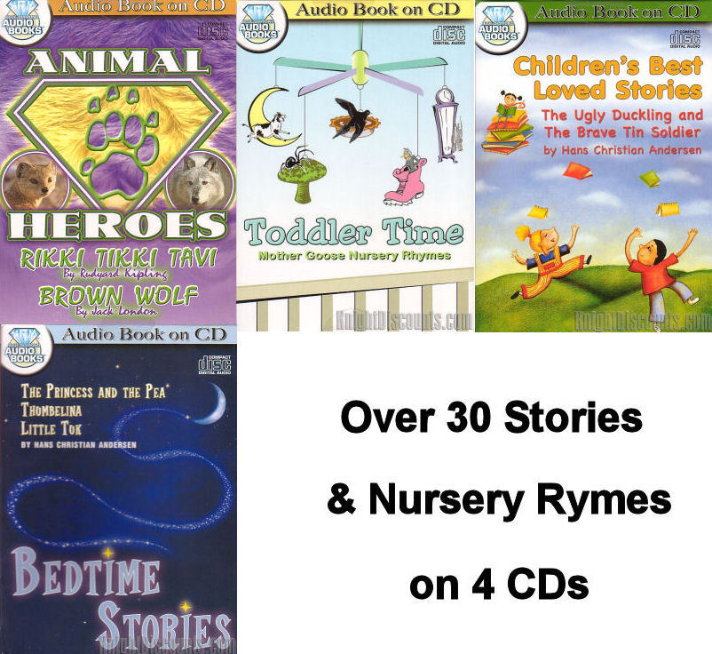 Collection of CHILDREN’S AUDIO BOOKS on 4 CDs Toddler, Kids Stories & Poems NEW
