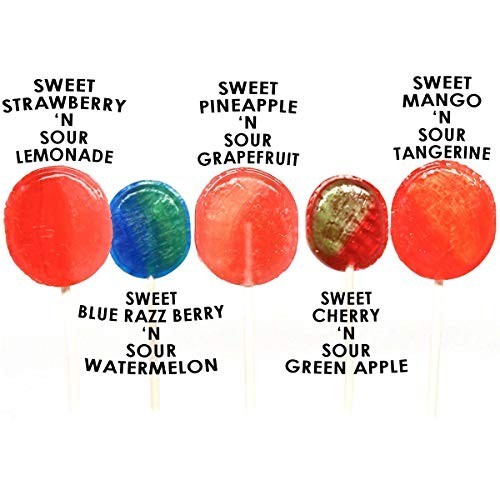 Charms Sweet and Sour Pops – Box of 48 Individually Wrapped 0.6 oz. Lollipops –