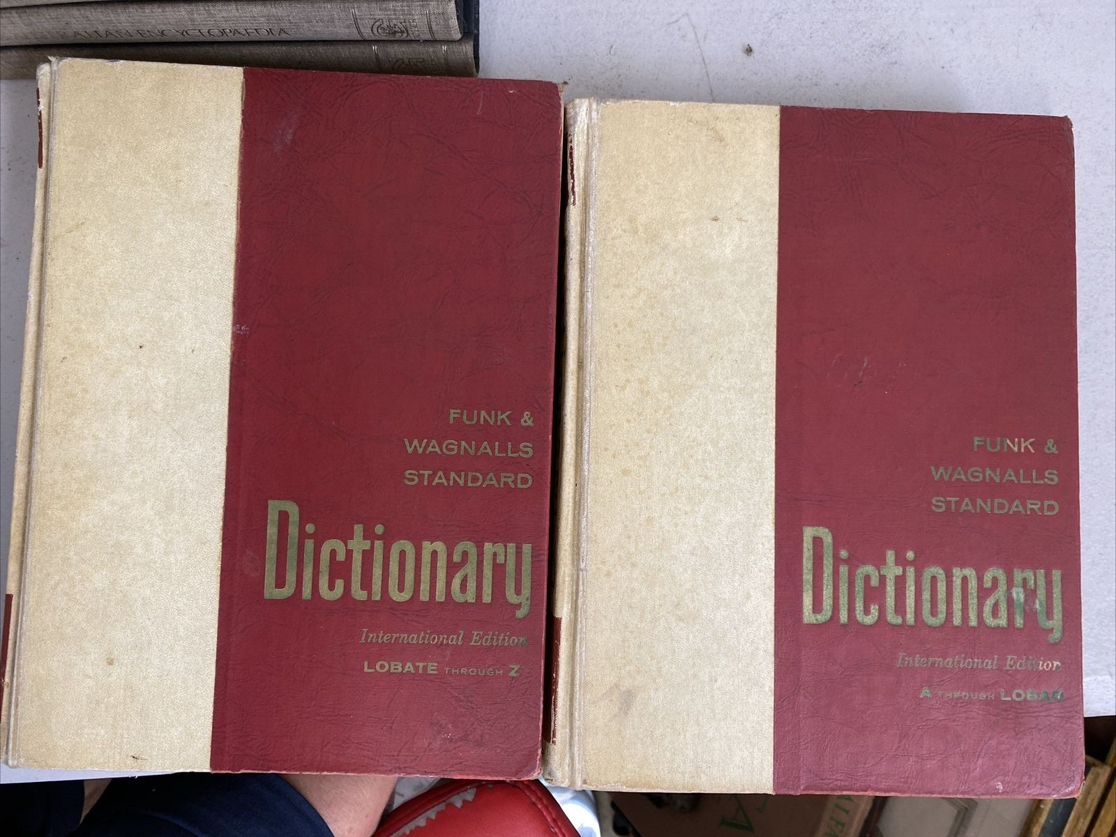 1960 FUNK & WAGNALLS STANDARD DICTIONARY INTERNATIONAL EDITION VOLUMES 1&2