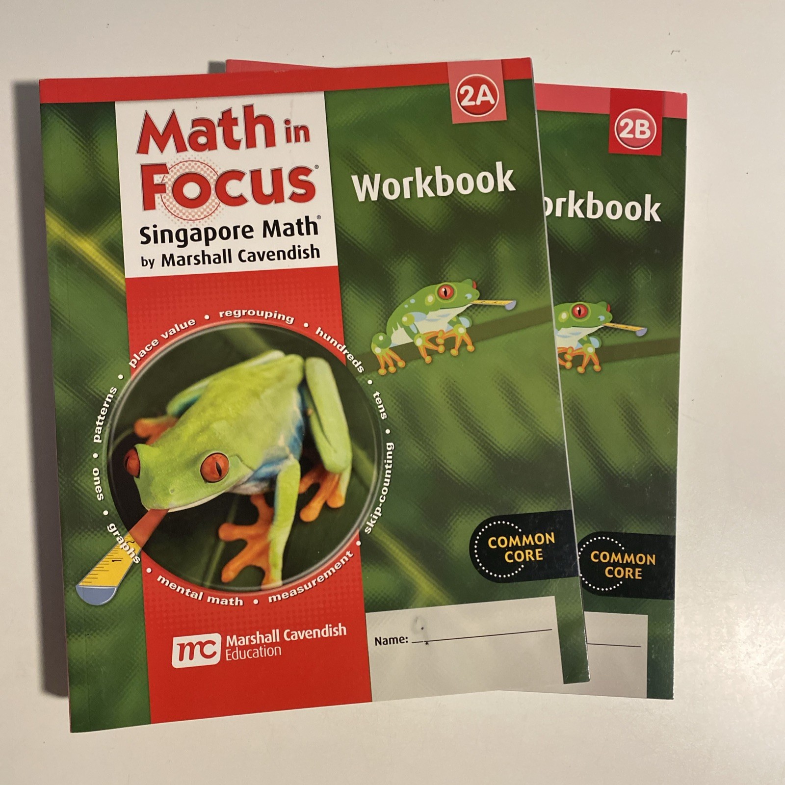 Math in Focus Singapore Math Grade 2 (2A and 2B) Workbook No Writing