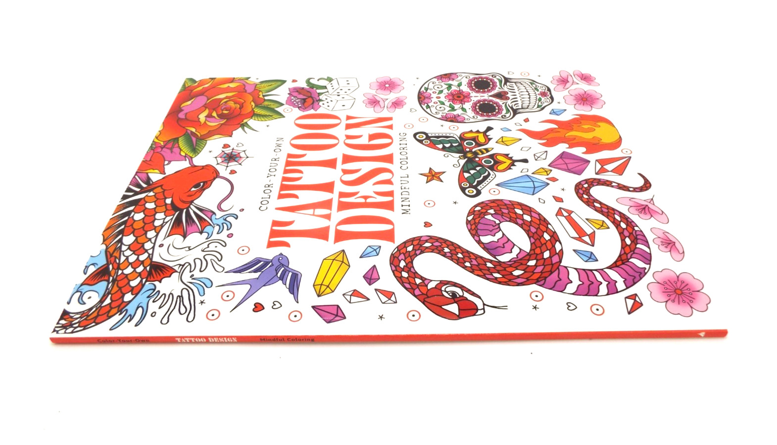 Tattoo Design Coloring Book ~ variety of Images ~ Mindful Coloring 49 pages NEW