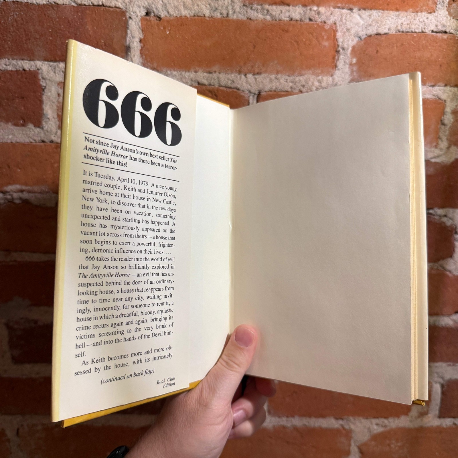666 – Jay Anson – 1981 BCE Simon and Schuster Hardback – Paul Bacon Cover