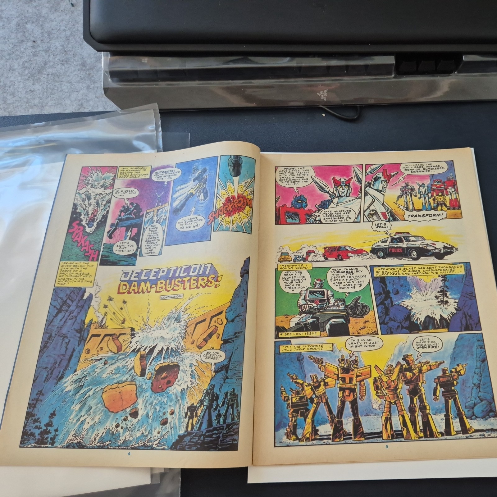 G1 Transformers #30 Marvel UK (1985), very good condition, bagged and boarded