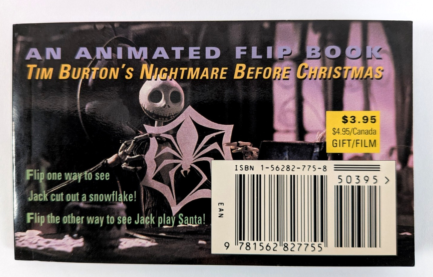 1993 Nightmare Before Christmas Tim Burton Flip Book First Edition p1