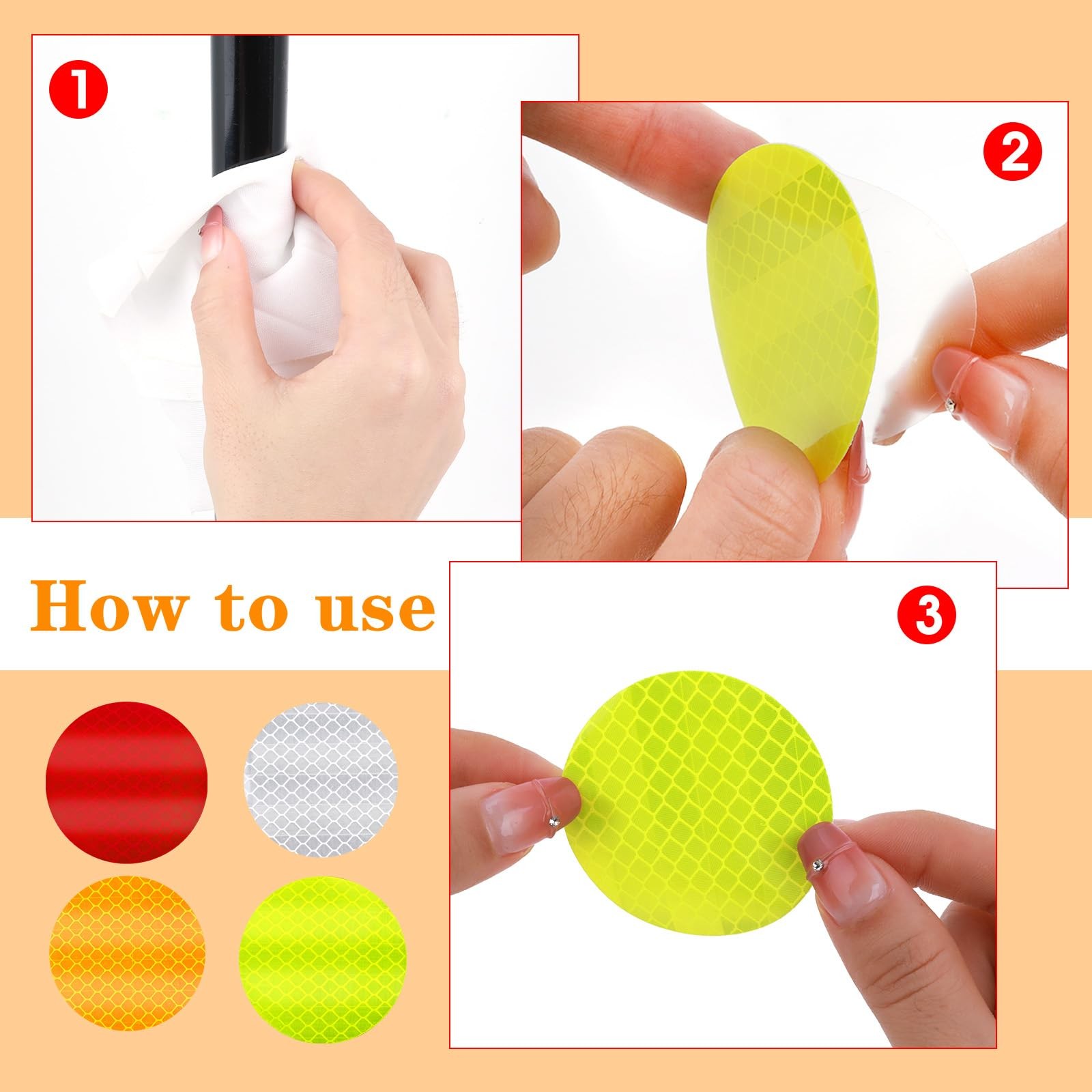 40Pcs HeavyDuty Waterproof Reflective Tape Stickers 5cm for Vehicle Safety