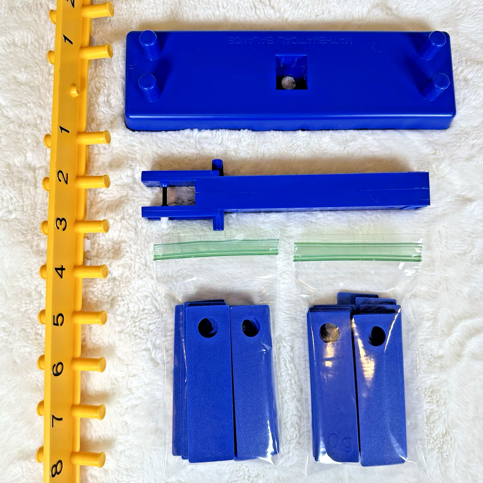 Hand2Mind Number Balance Math Scale W/ 10g Weights Classroom STEM Tool