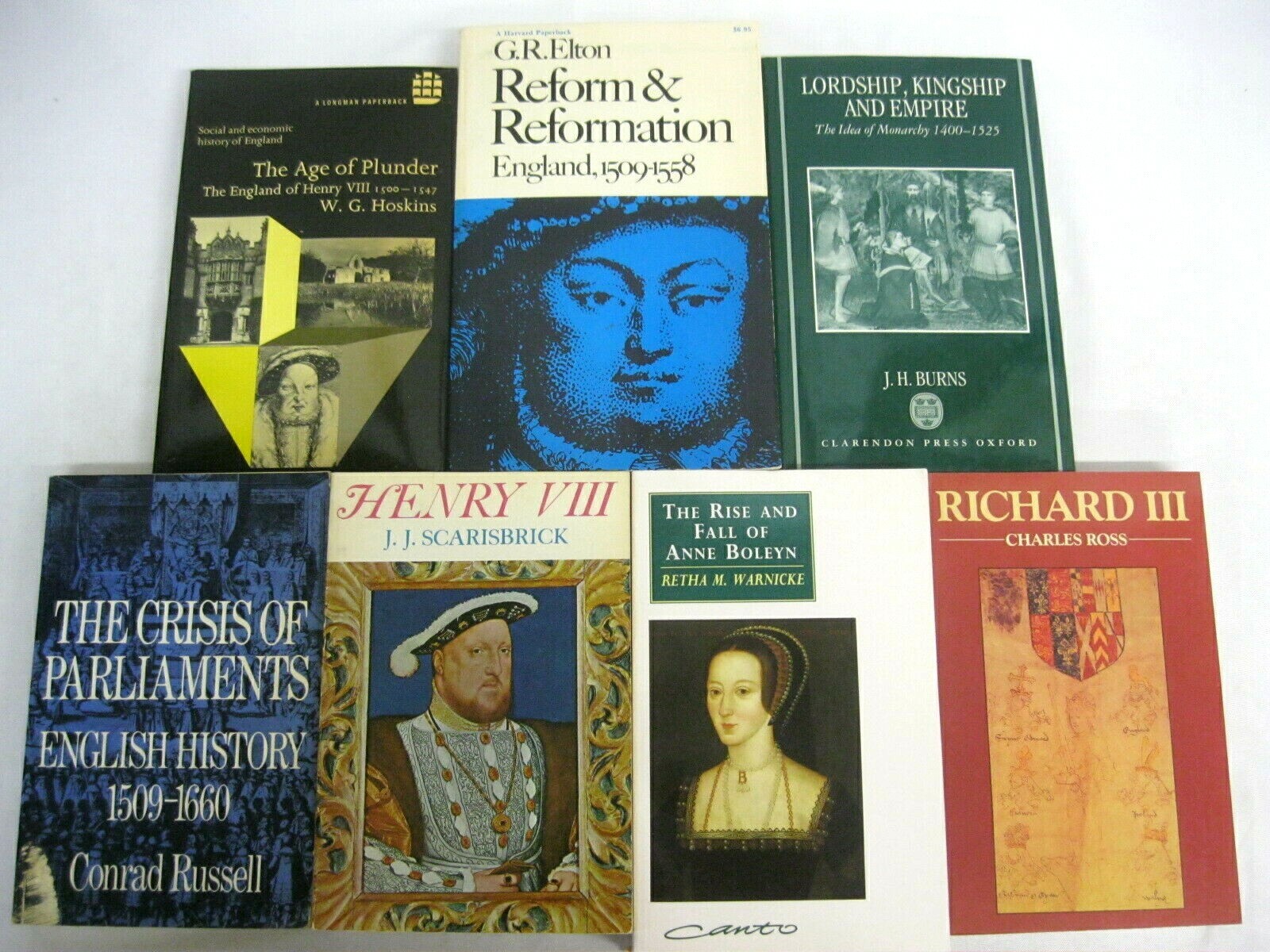 Richard III Henry VIII British History 1400s-1500s Reformation Boleyn 7 Books