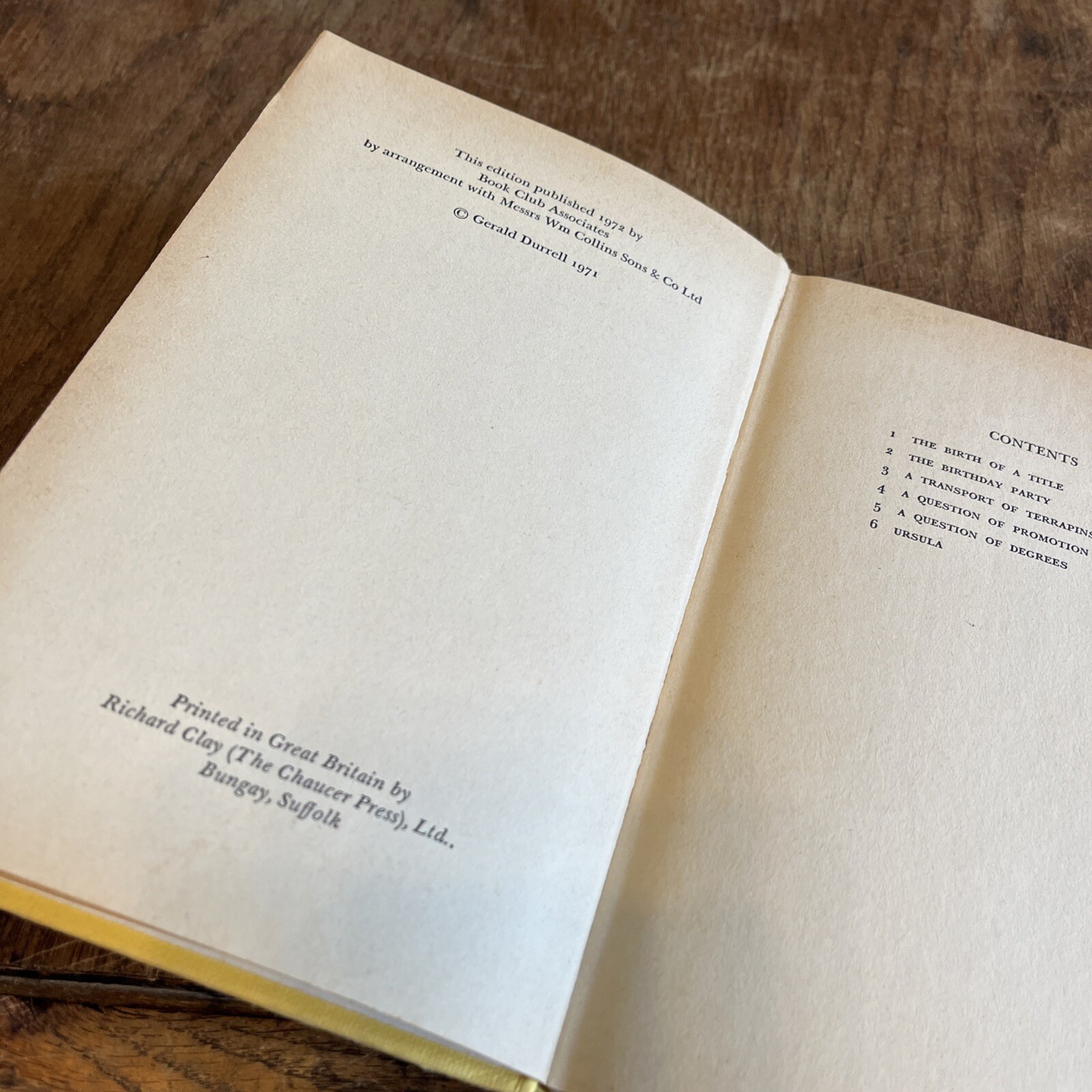 Fillets of Plaice Gerald Durrell hardback 1972 Book Club Edition