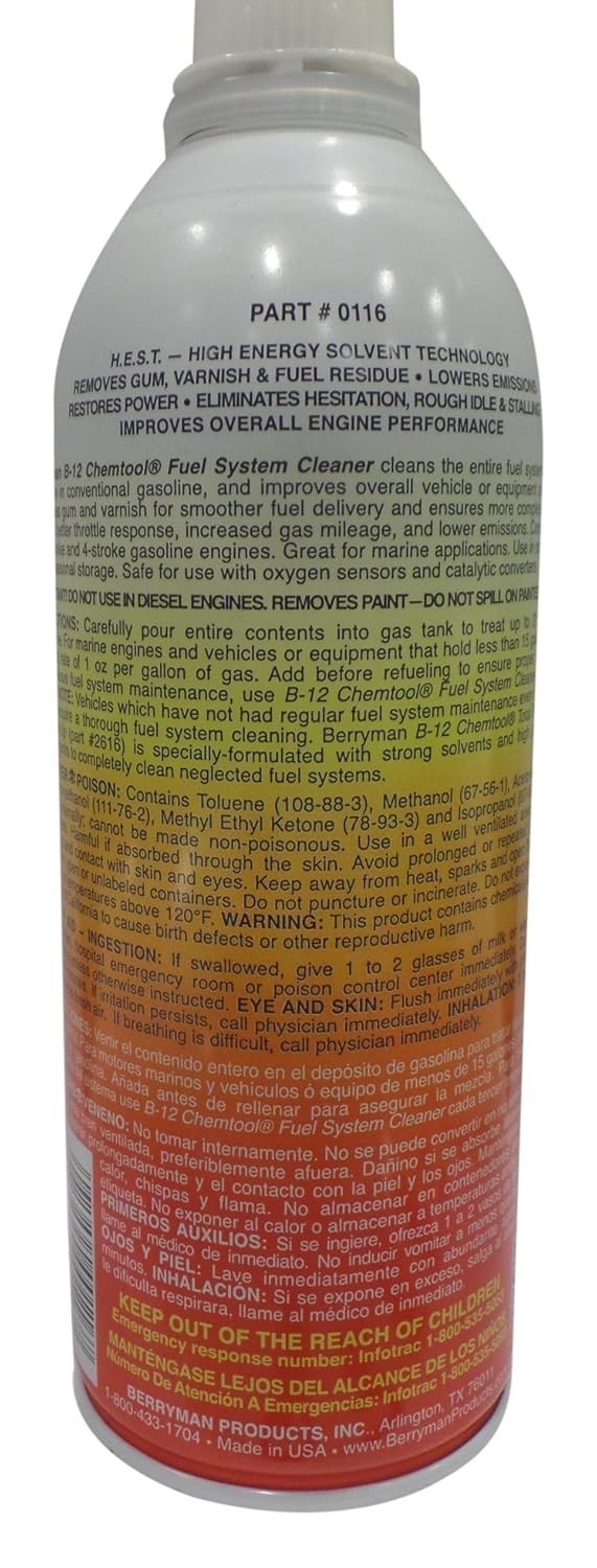 B-12 0116 Chemtool Fuel Injector Cleaner 15 Fl Oz (Pack of 1)