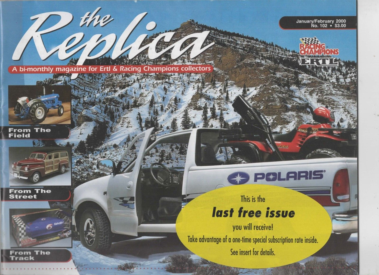 THE REPLICA / RACING CHAMPIONS / ERTL, Magazine, #102, Jan-Feb. 2000 (47 Pages)