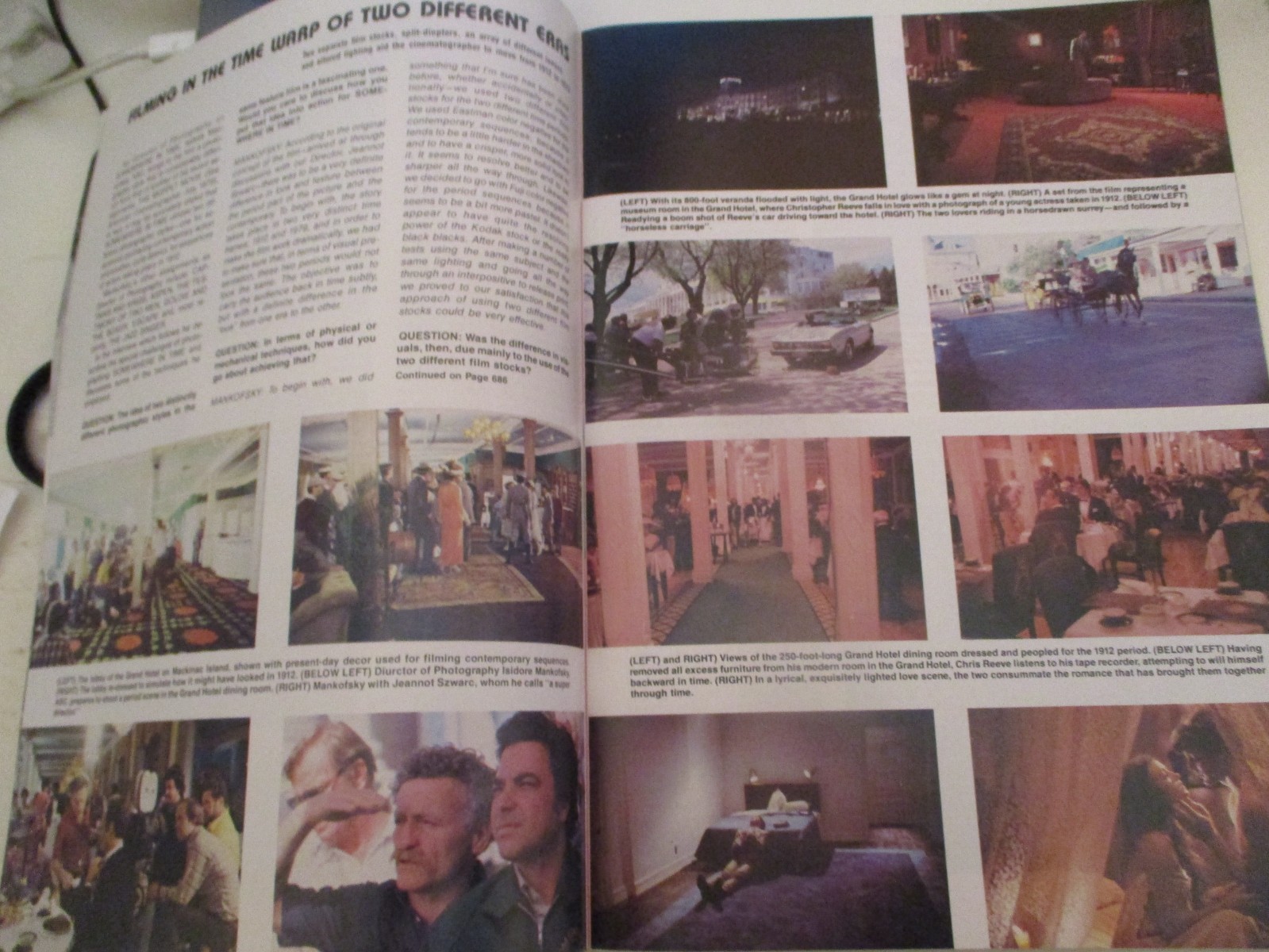 Somewhere in Time, Christopher Reeve – American Cinematographer Magazine 1980