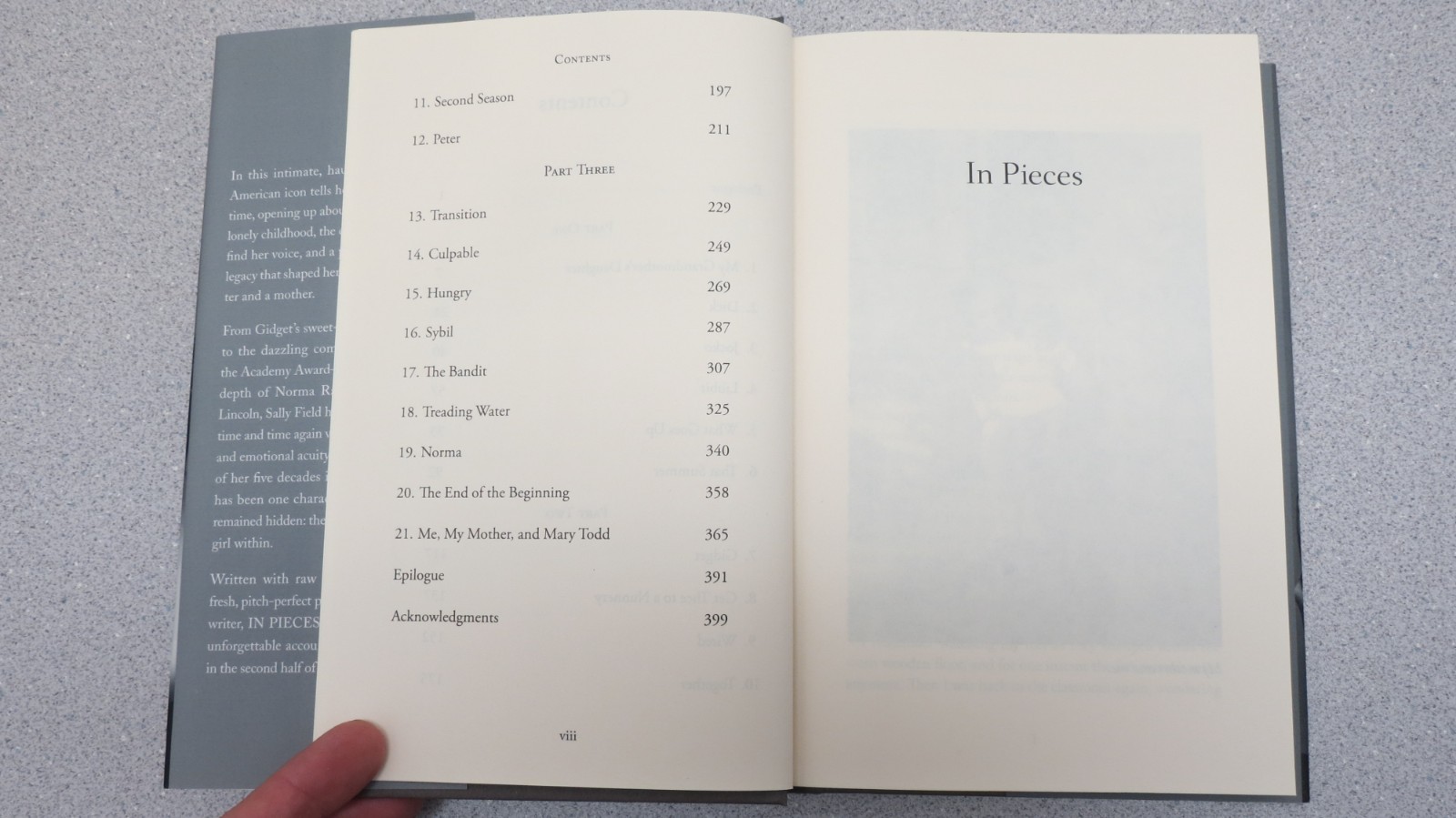 In Pieces Sally Field – SIGNED – Autograph Edition – hardcover – Nice Condition