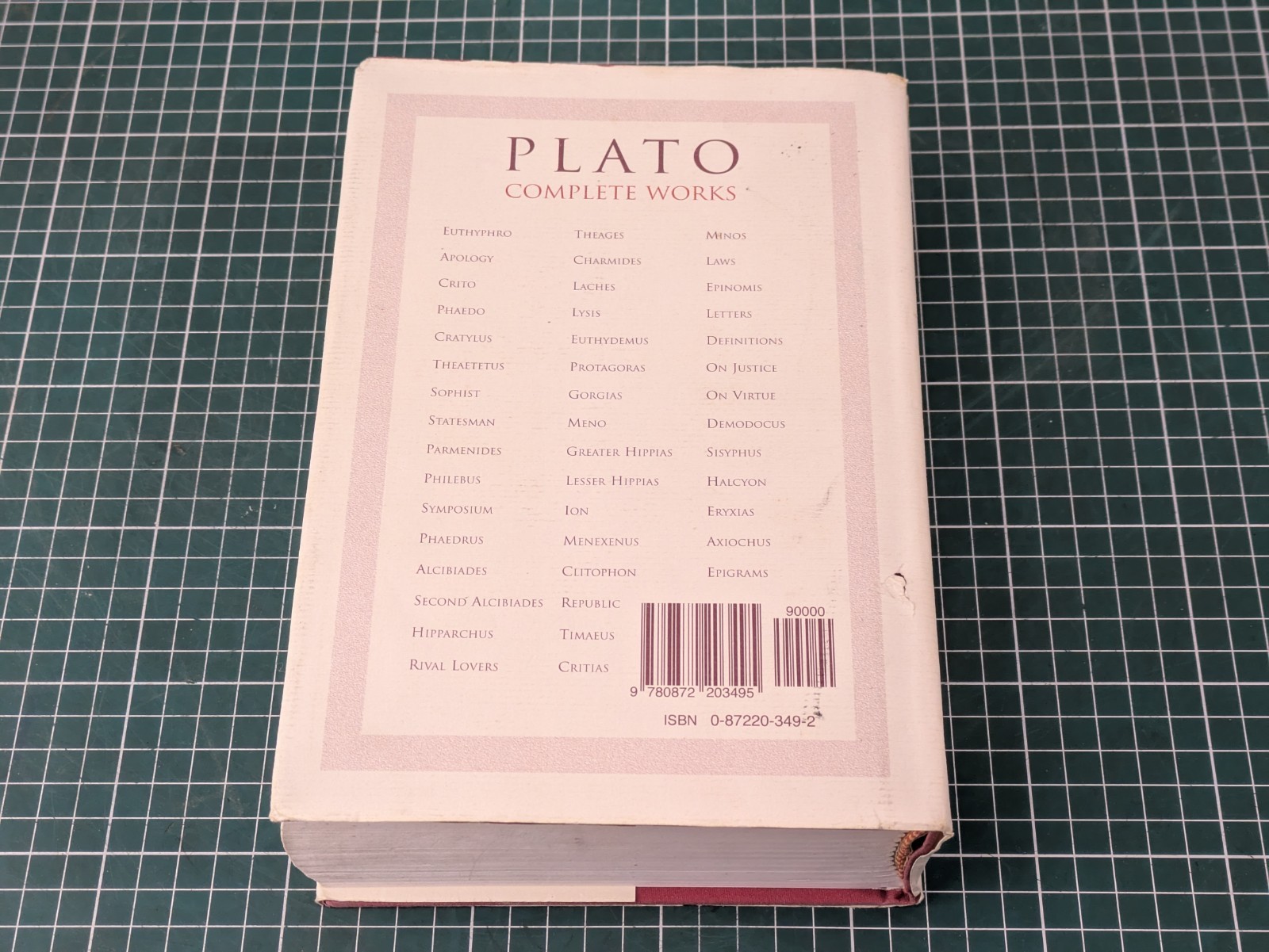 Plato Complete Works – John M Cooper – Hardback book
