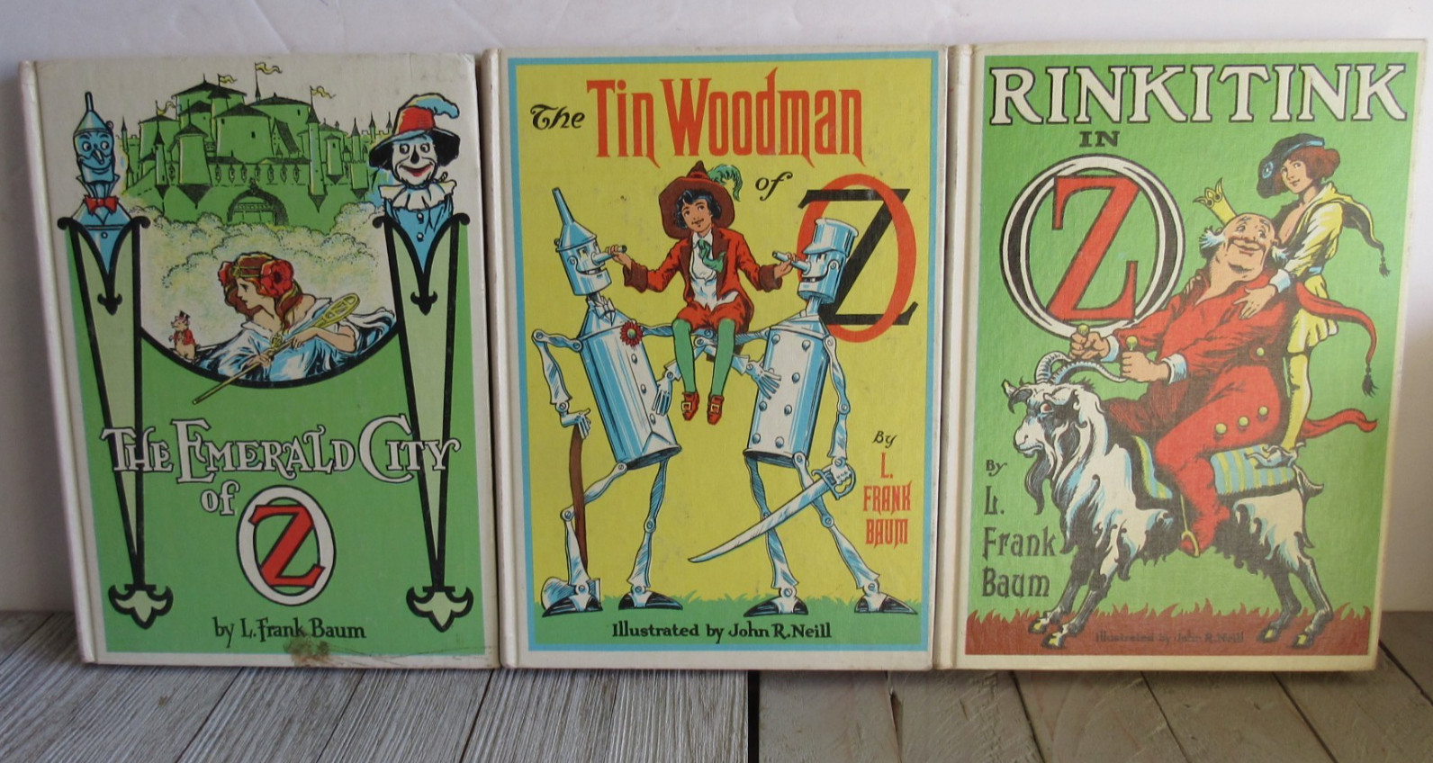 Vtg Lot 14 Wizard of Oz Books 1956 Hardcover White Book Set Baum Reilly & Lee