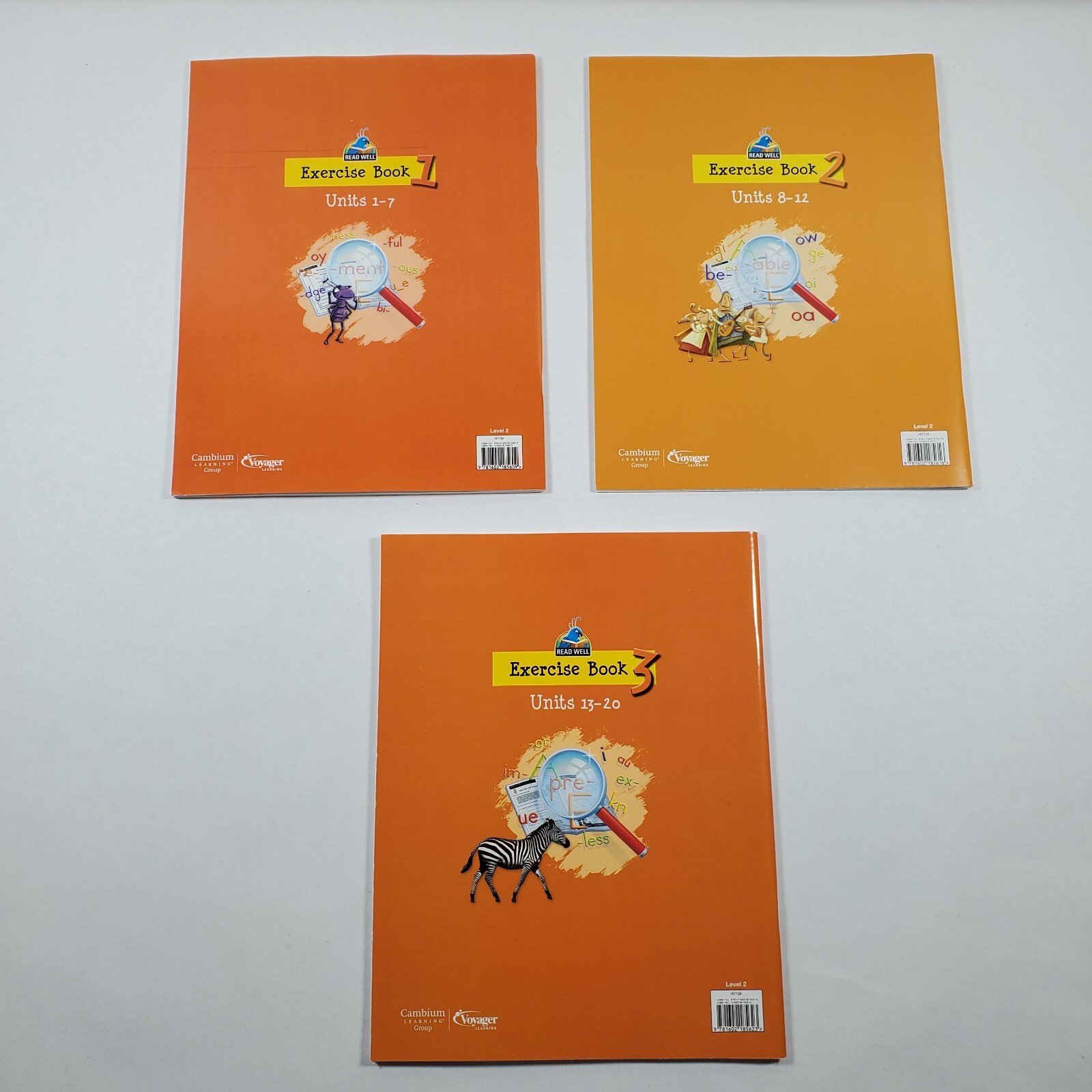 Read Well Level 2 Exercise Books 1-3 Sopris West Voyager Cambium Homeschool