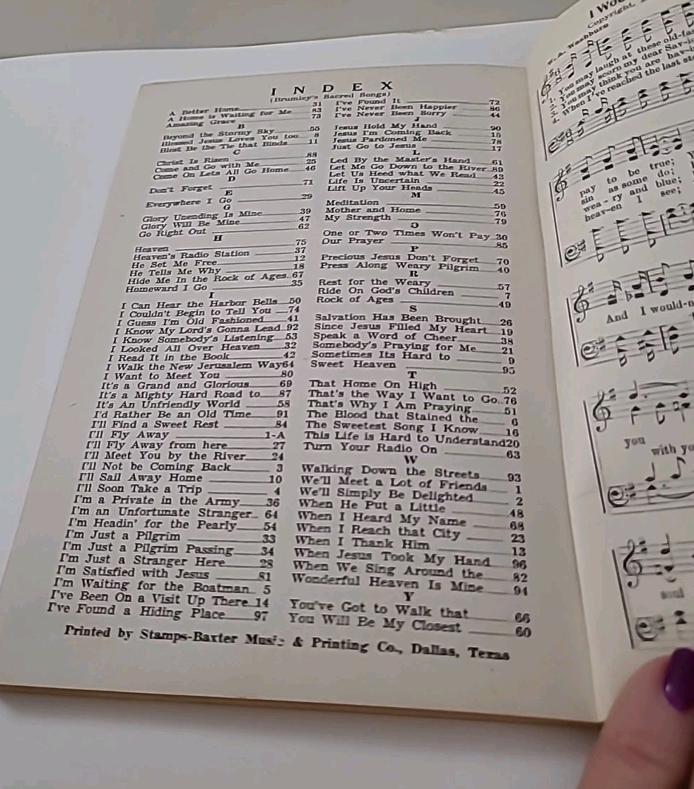 Albert E Brumley’s Book Of Sacred Songs 1944 Copyright Paperback Staple Bound