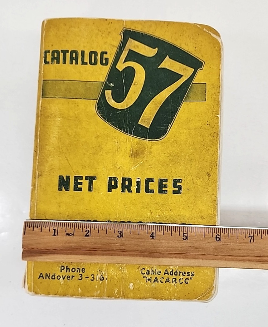 Vintage McMaster Carr Supple Co Catalog 57 Copyright 1950 (1600 Pages) Tools