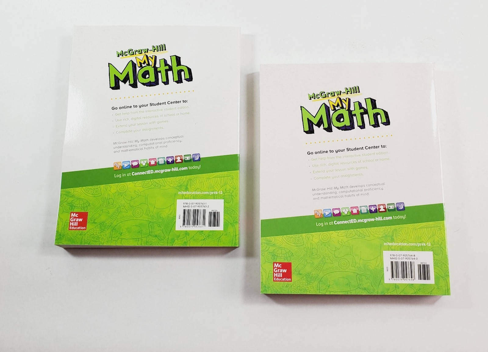 McGraw-Hill My Math Book Grade 4 Volumes 1 and 2 Student Edition Workbooks PB