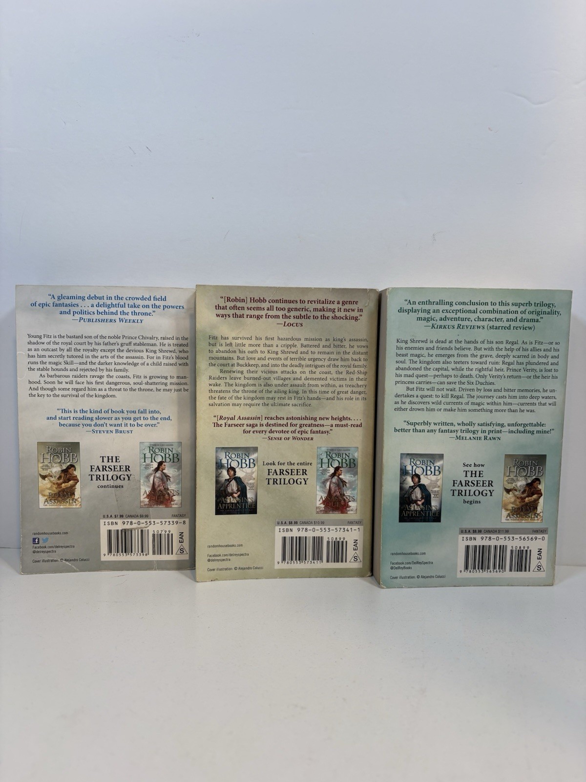 Robin Hobb Farseer Trilogy Assassin’s Apprentice Royal Assassin Quest Book 1-3