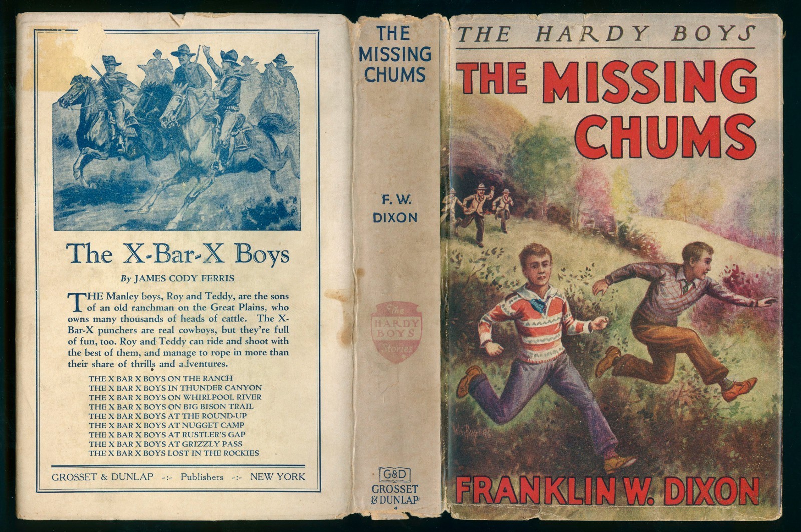 Red Book HARDY BOYS #4 “The Missing Chums” w/DJ