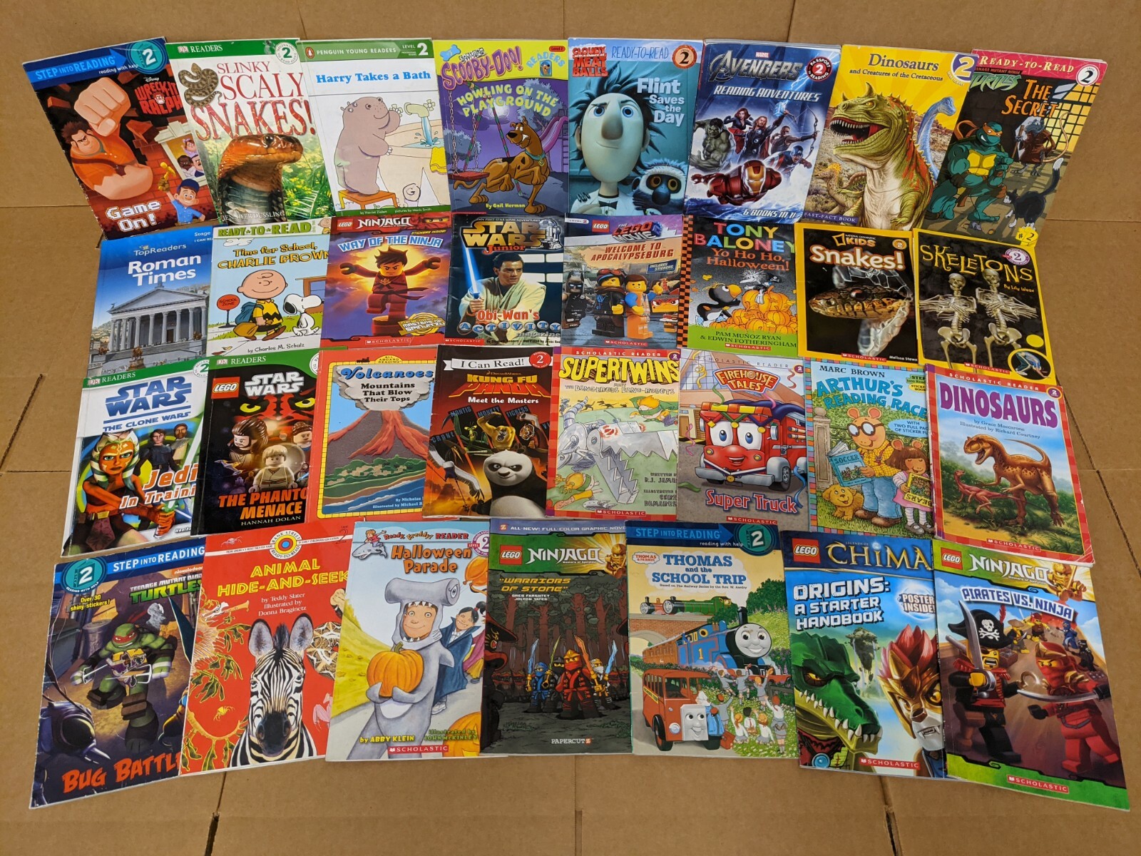 Lot of 10 Level 2~RL~Ready to-I Can Read-Step into Reading-Learn Read Books MIX