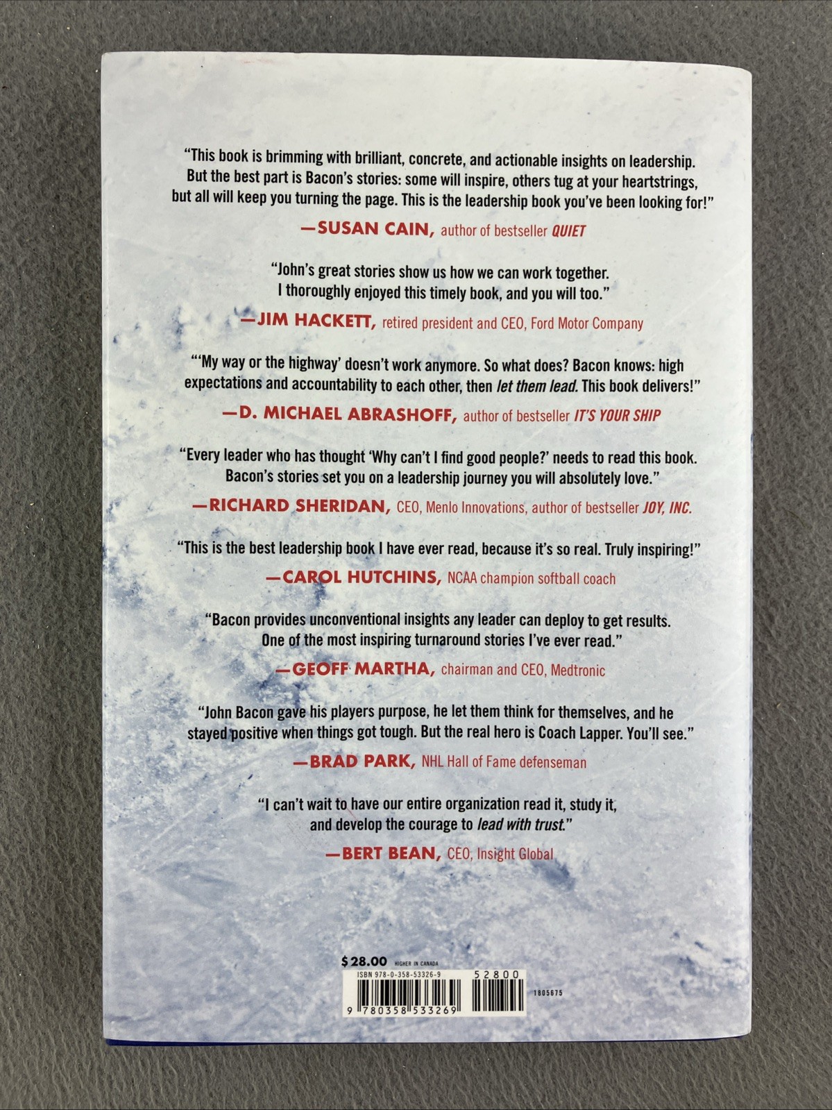 Let Them Lead – John U. Bacon Hardcover Leadership Hockey Sports * SIGNED COPY