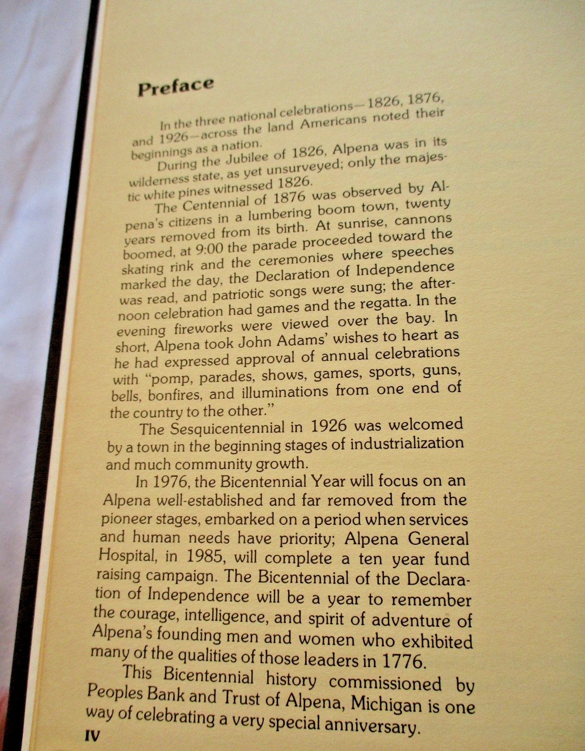 HOME WAS ALPENA Bicentennial History JOHN WESLEY LAW North Michigan Photos 1975
