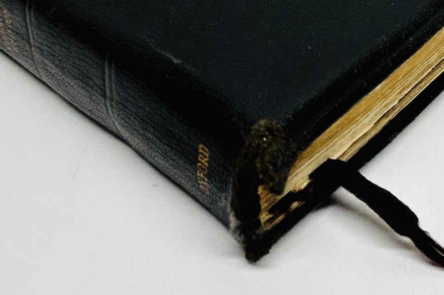 Vntg Black Oxford KJV HOLY BIBLE Leather New Scofield Edition Thumb Index c.1967